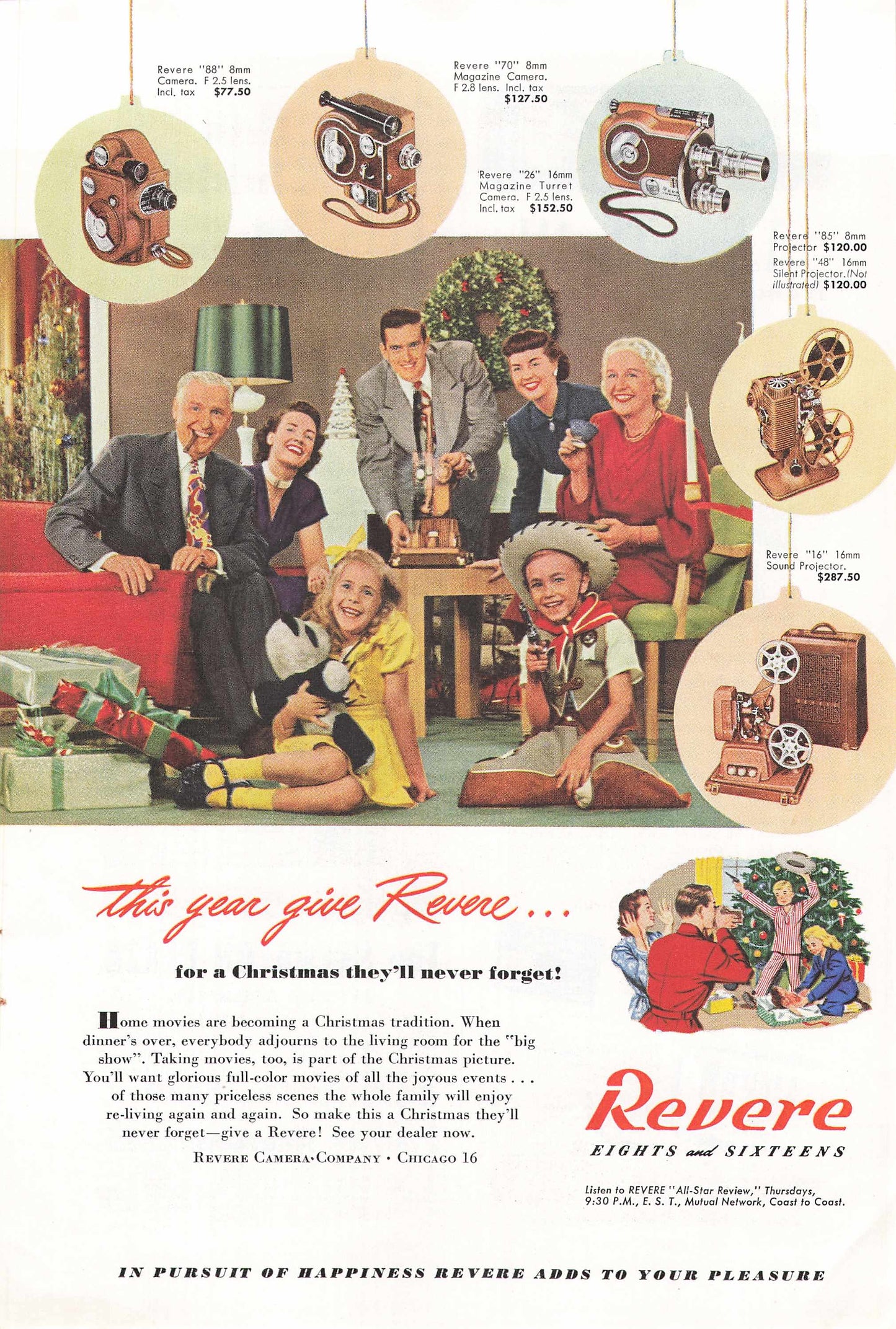Revere Christmas Cine Cameras 1948