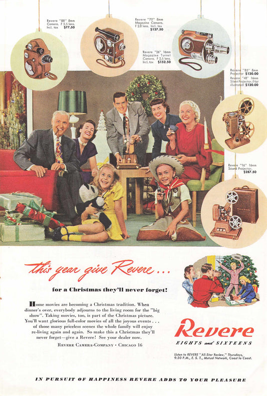 Revere Christmas Cine Cameras 1948