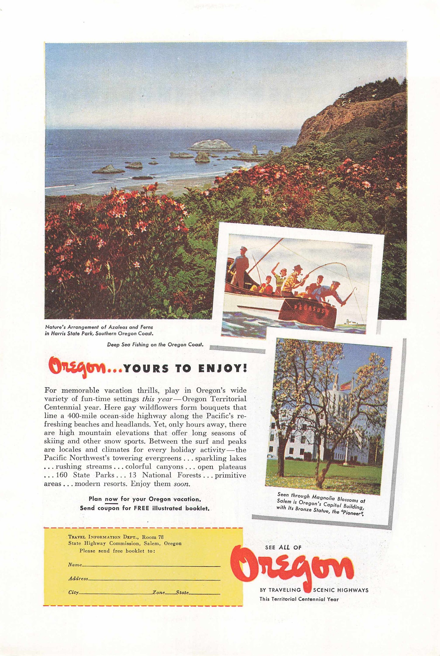 Oregon "Yours to enjoy!" 1948