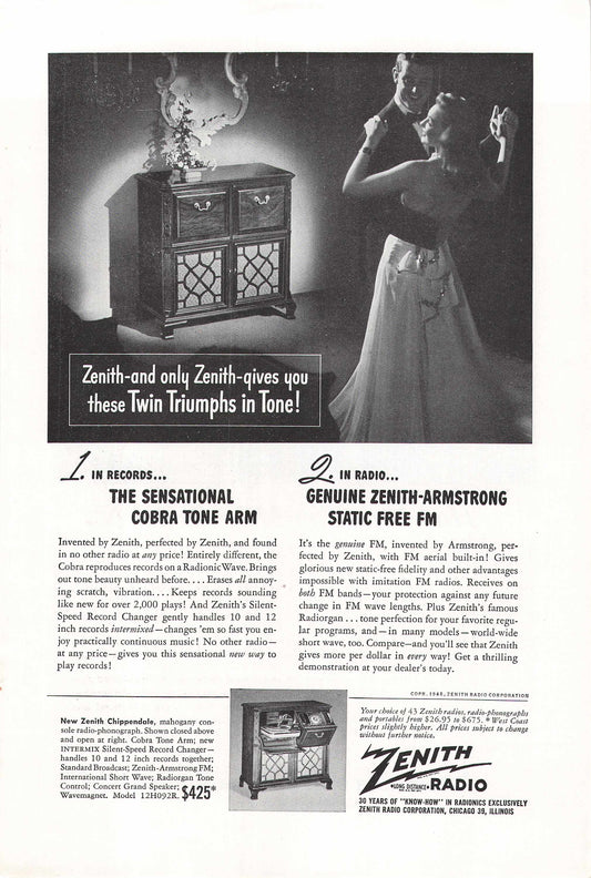 Zenith Chippendale 1948
