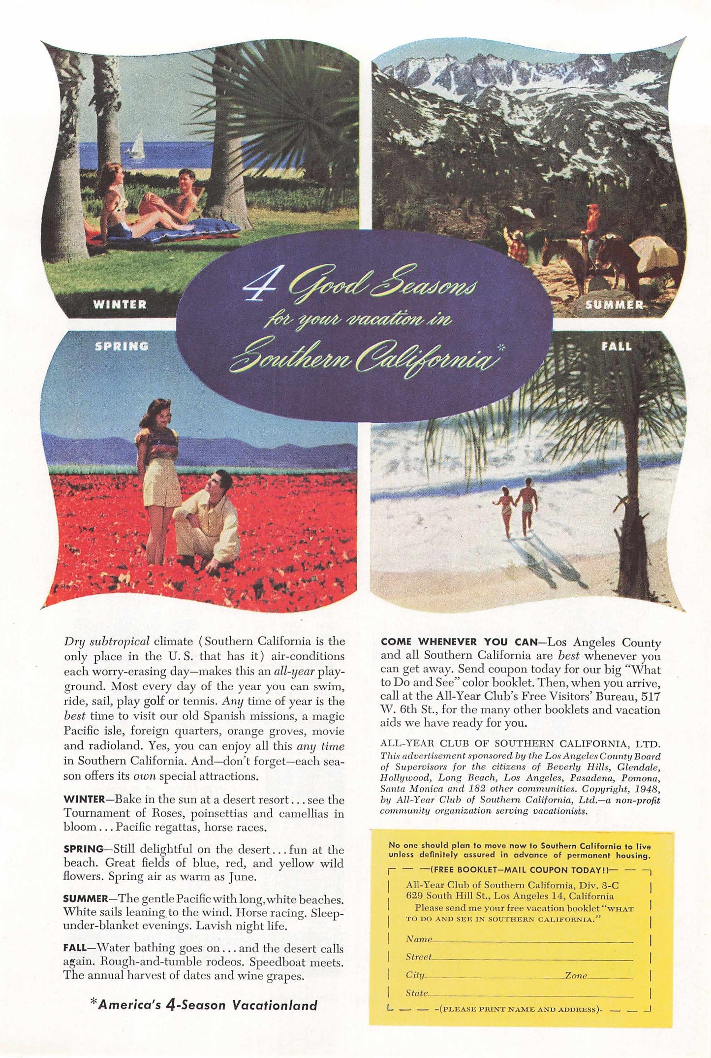 Southern California "4 Good Seasons" 1948