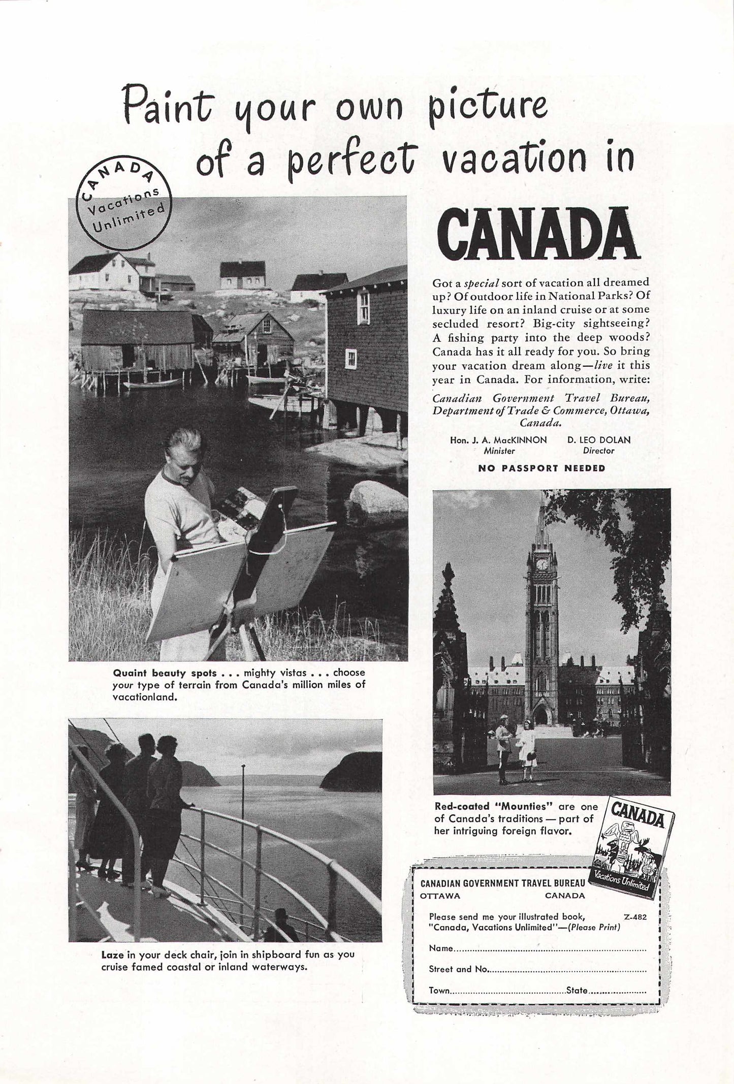 Canada, Vacations Unlimited 1948
