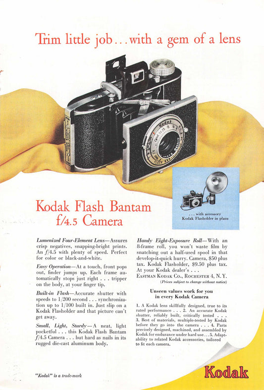 Kodak Flash Bantam F/4.5 Camera 1948