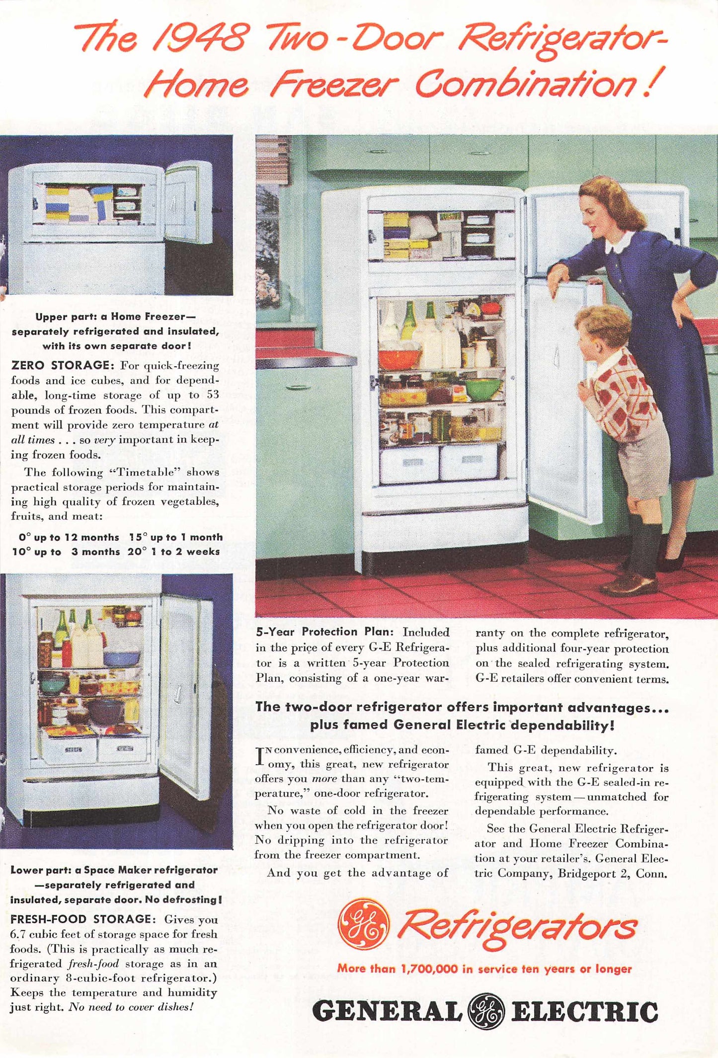 General Electric "1948" Two-door Home Freezer