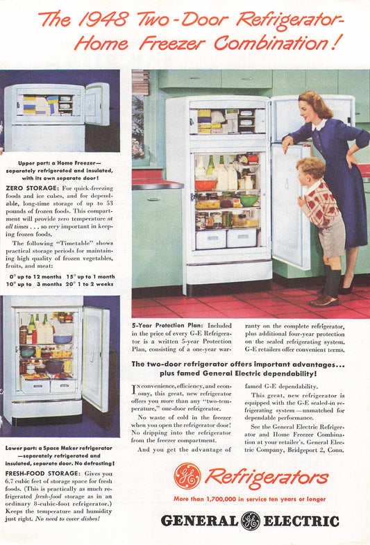 General Electric "1948" Two-door Home Freezer