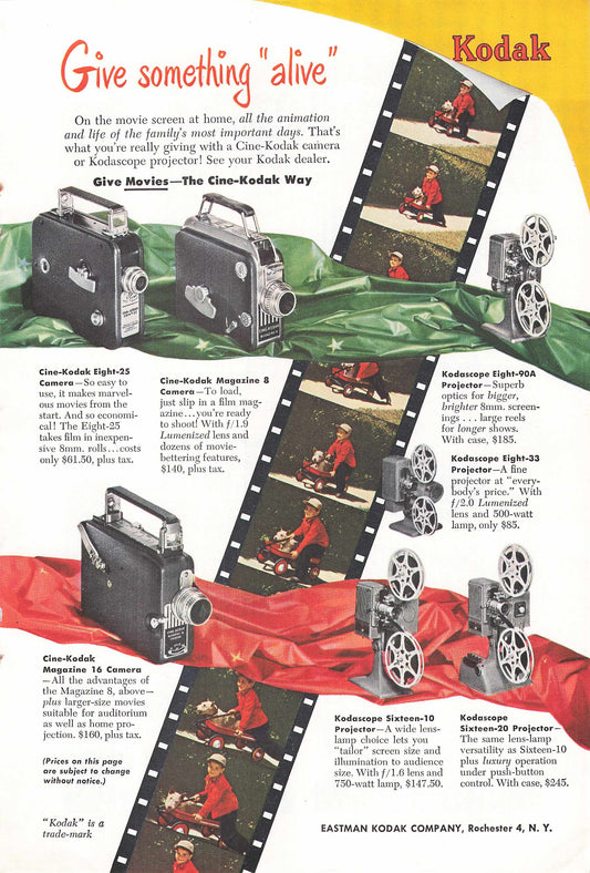 Kodak Cine-Kodak Cameras 1948