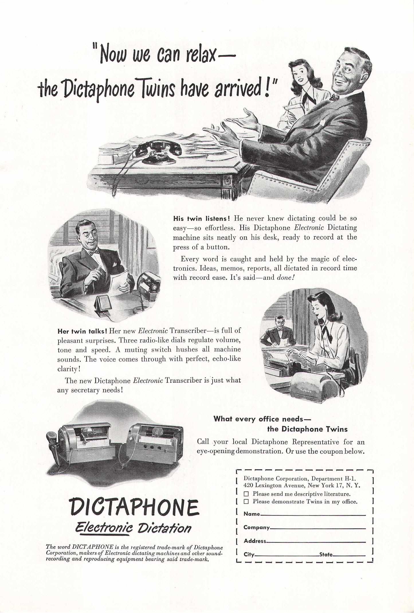 Dictaphone Twins 1948