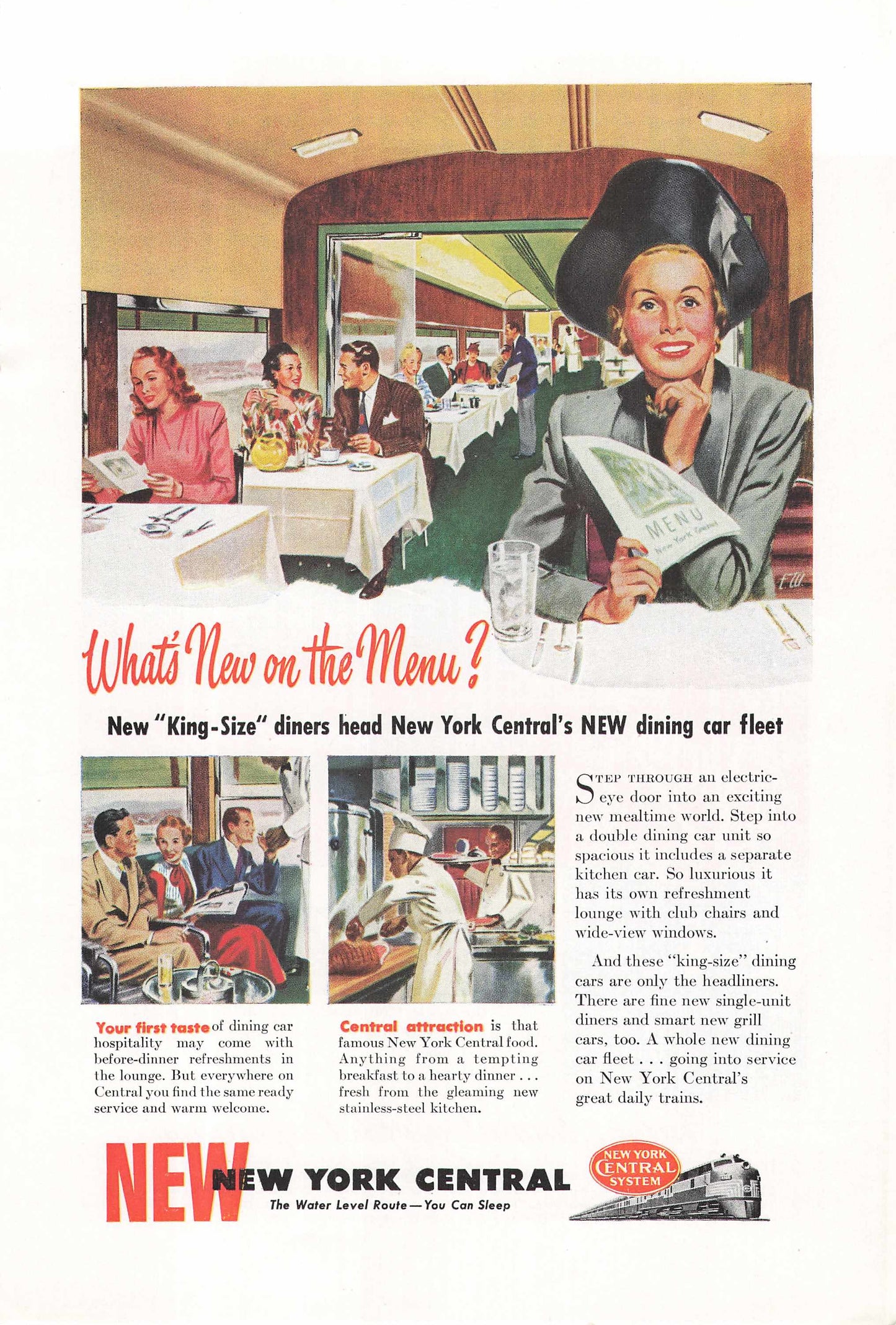 New York Central System King-Size Diners 1948