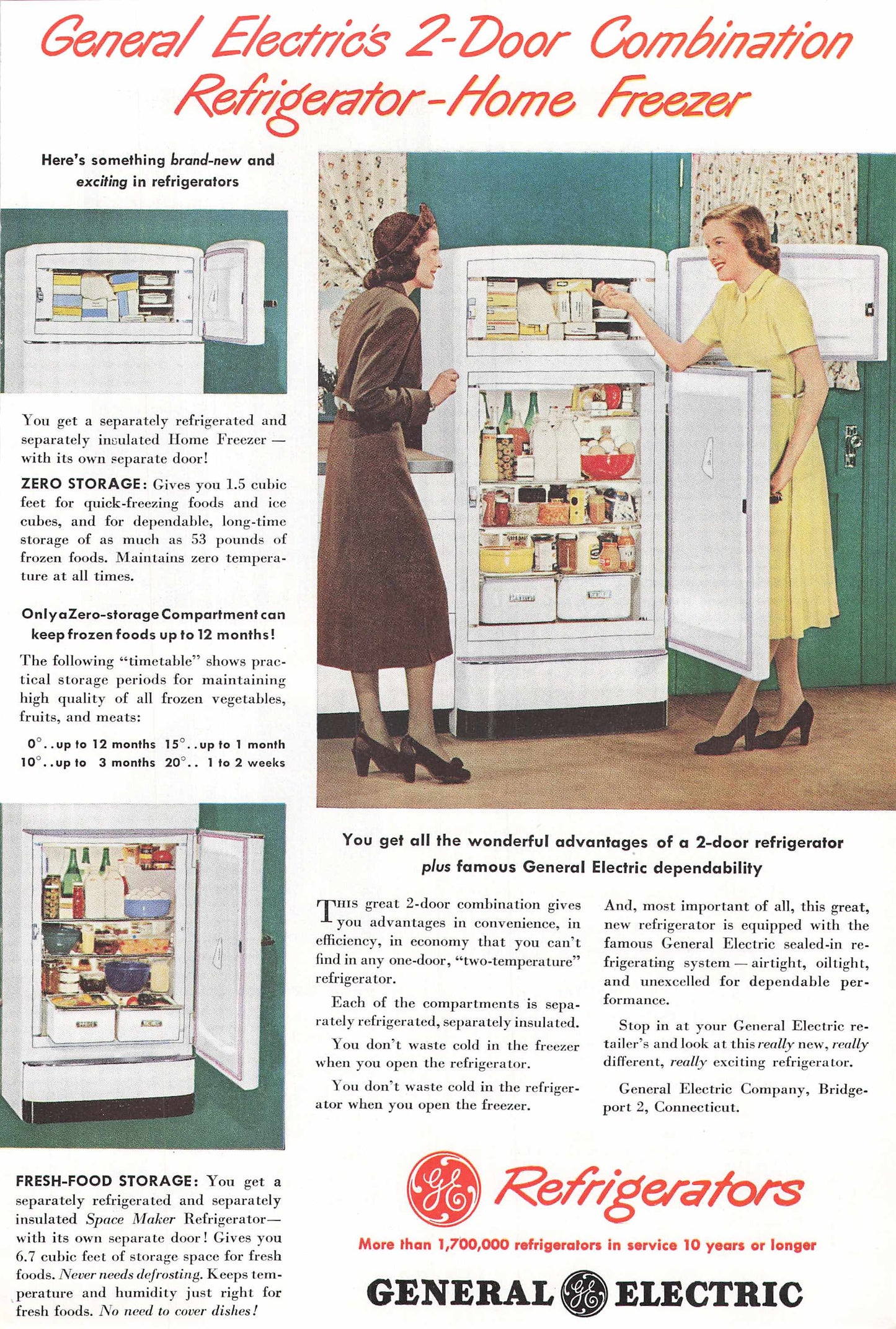 General Electric 2-Door Combination 1948