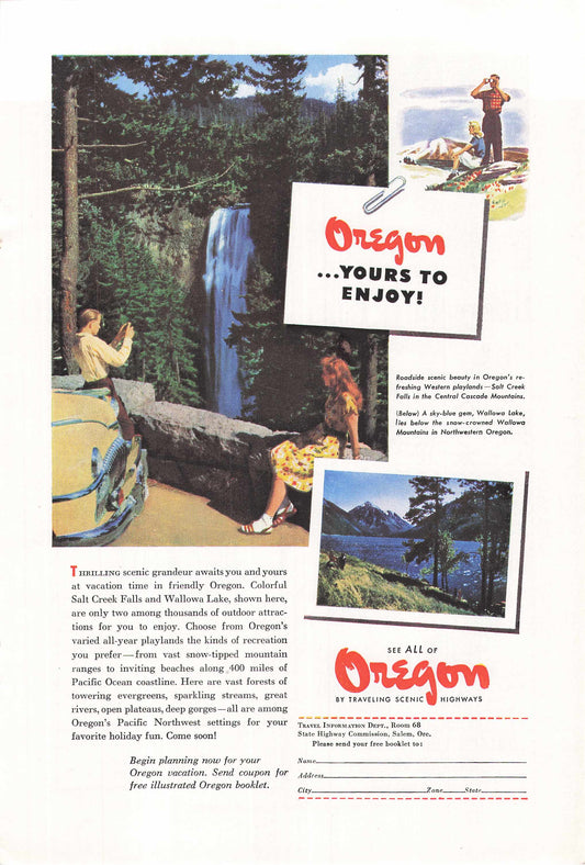 Oregon "Yours to enjoy" 1948