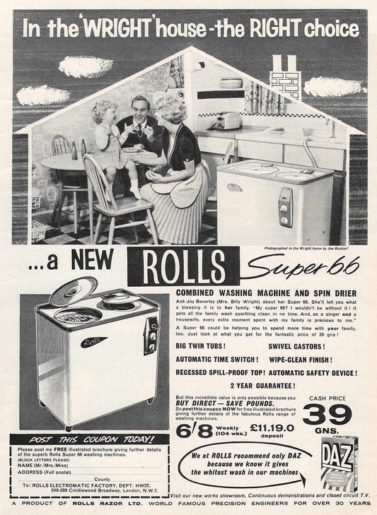 Rolls Razor Super 66 Original Advert 1961