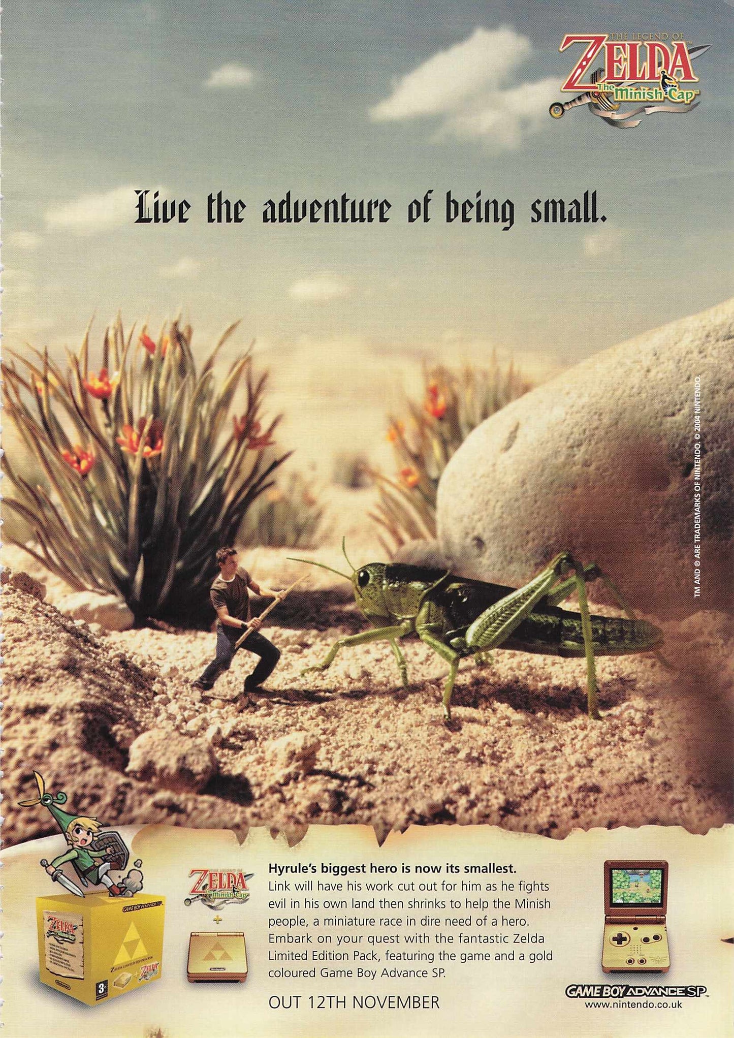 Zelda Minish Cap Gameboy Advance advert 2004