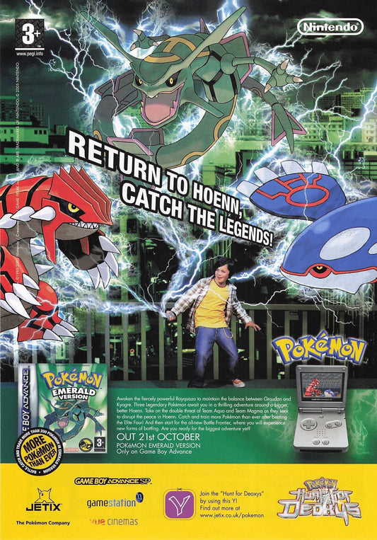 Pokemon Emerald Version Gameboy Advert 2004