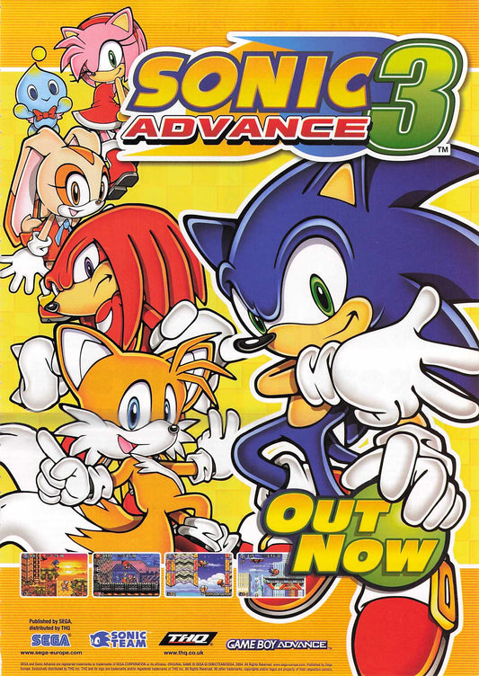 Sonic Advance 3 Gameboy Advance Advert 2004