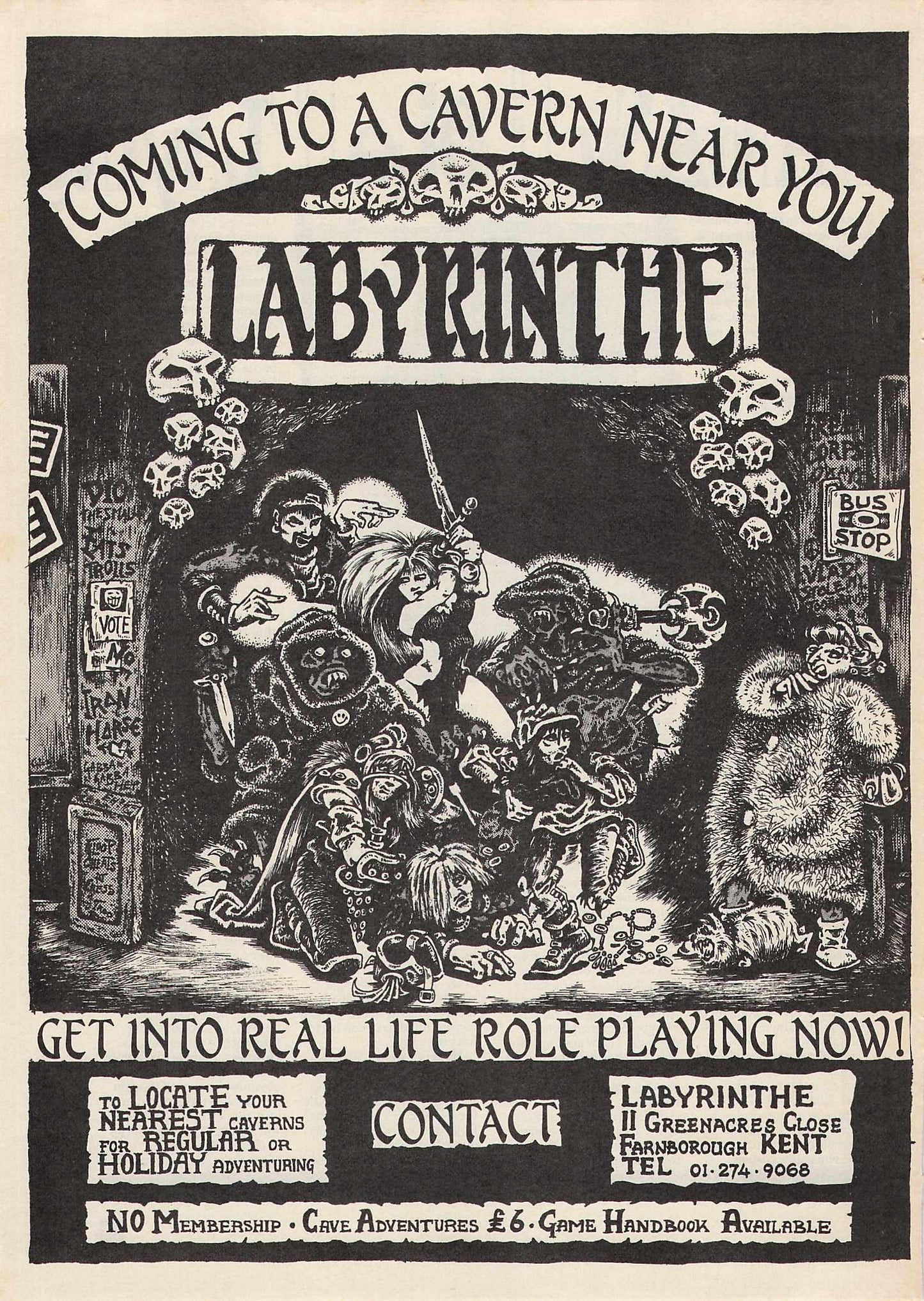 Labyrinthe Role Playing Games Original Advert 1986