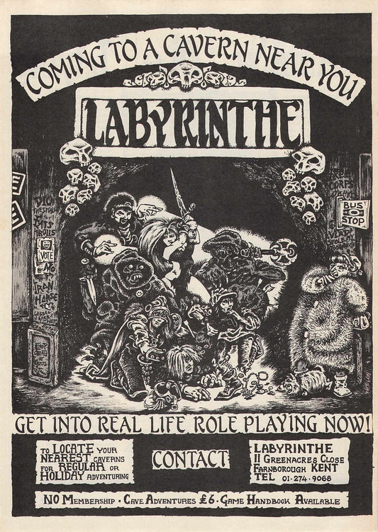 Labyrinthe Role Playing Games Original Advert 1986