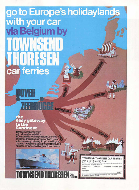 Townsend Thoresen Original Advert 1970