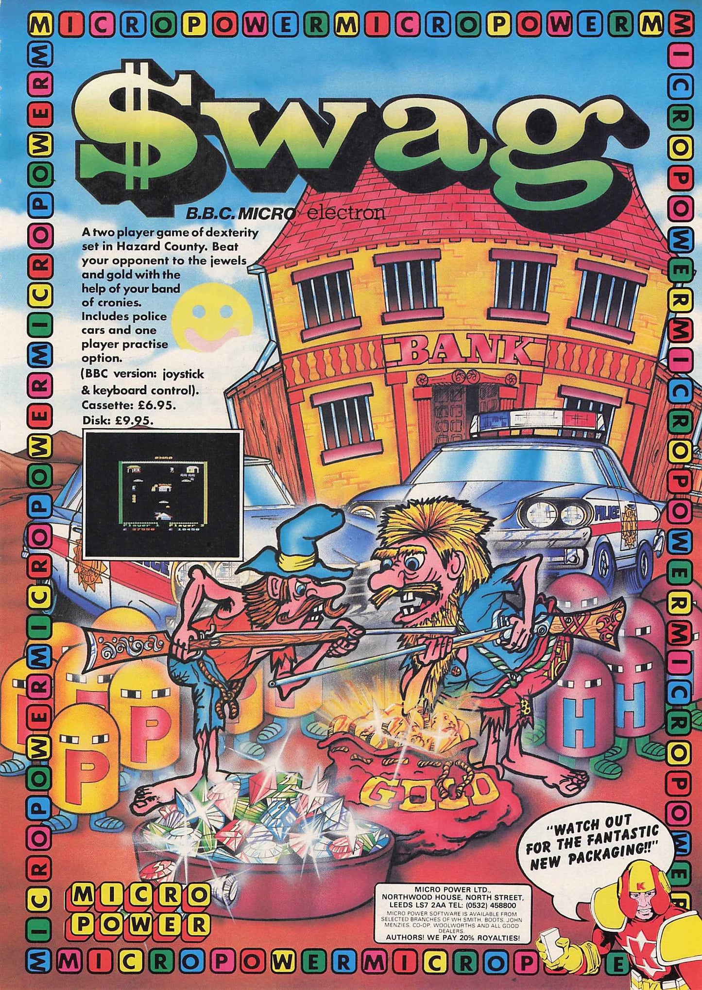 SWAG BBC Micro Video Game Original Advert 1984