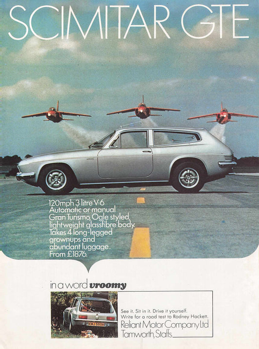 Reliant Scimitar GTE Original Advert 1970