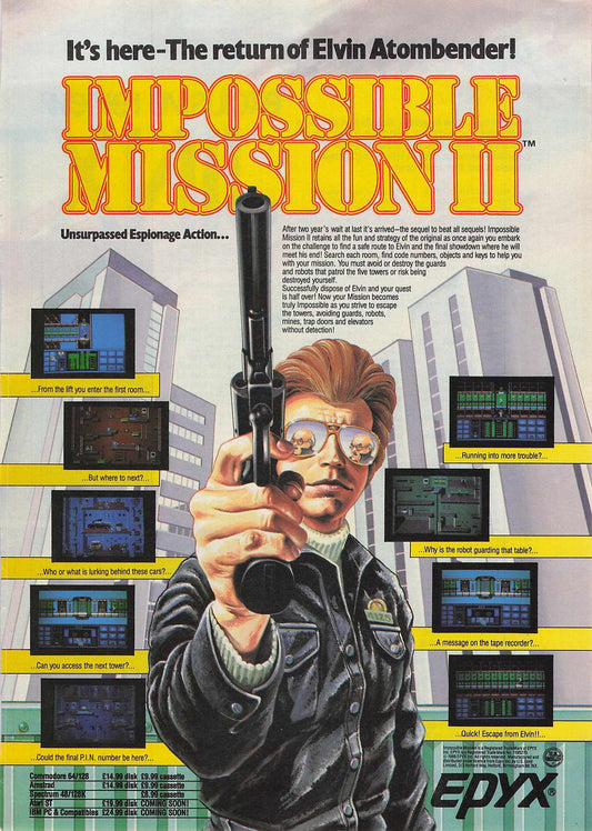 Impossible Mission II Original Advert 1988