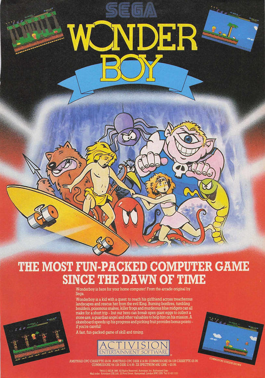 Sega Wonder Boy Original Advert 1988