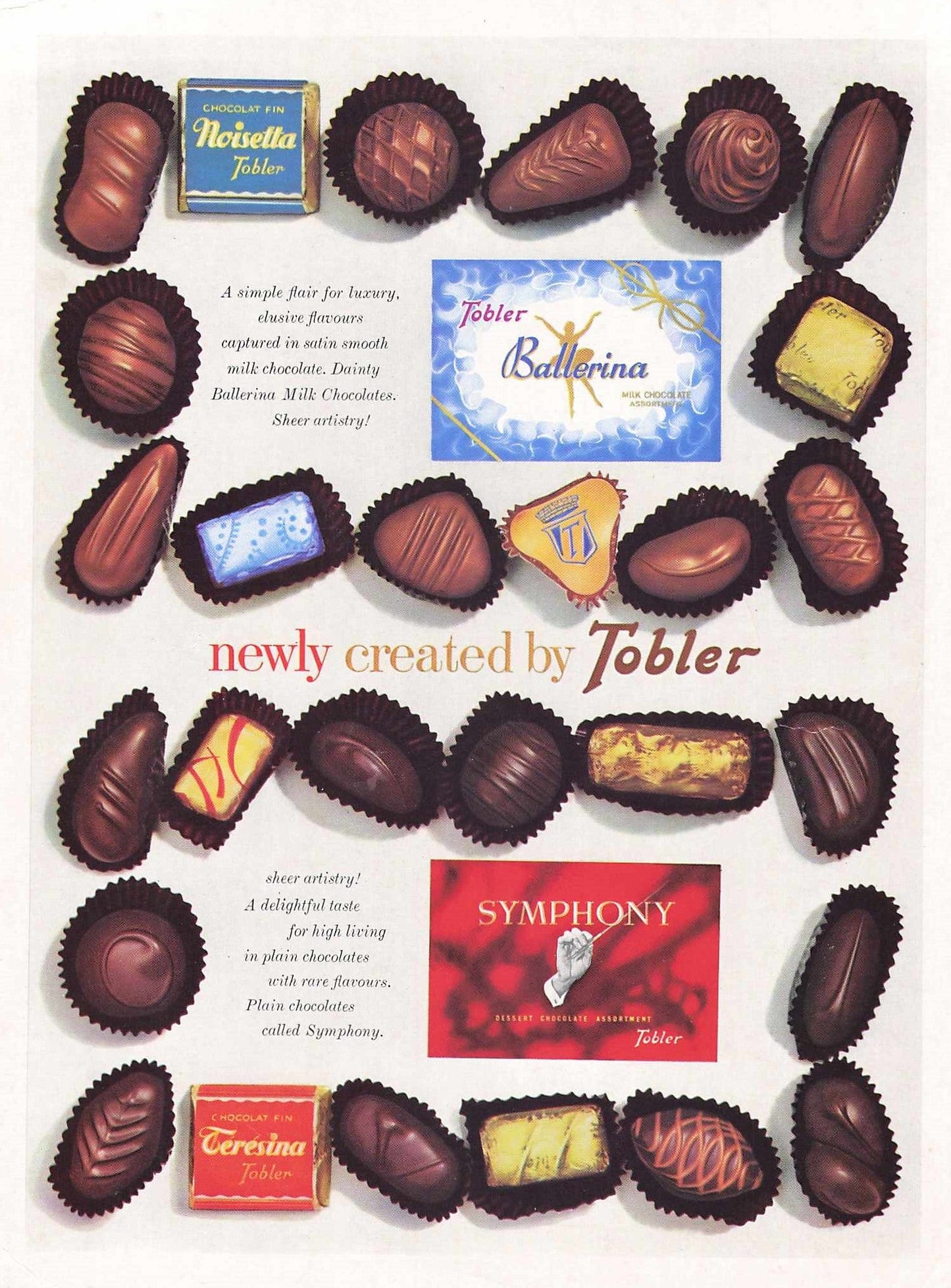 Tobler Ballerina Chocolate Original Advert 1964