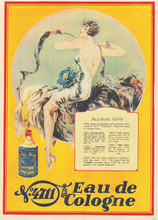 Original printed advert for 4711 Cologne from 1928