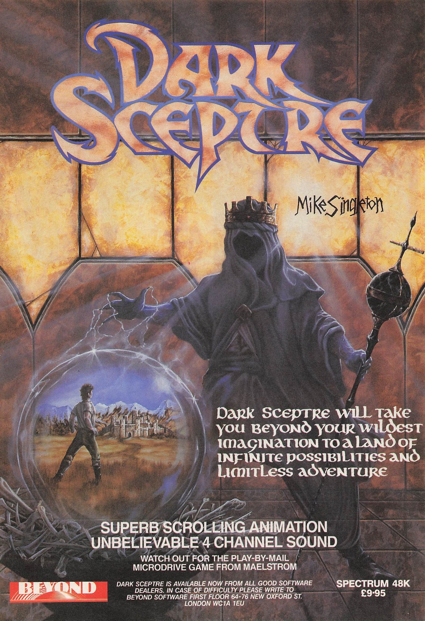 Original printed advert for Dark Sceptre from 1987