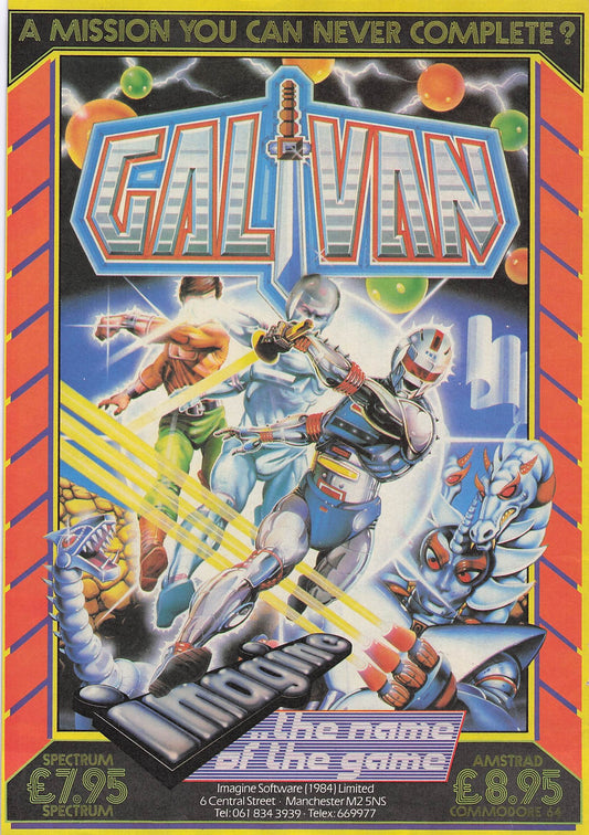 Original printed advert for Galvan from 1986