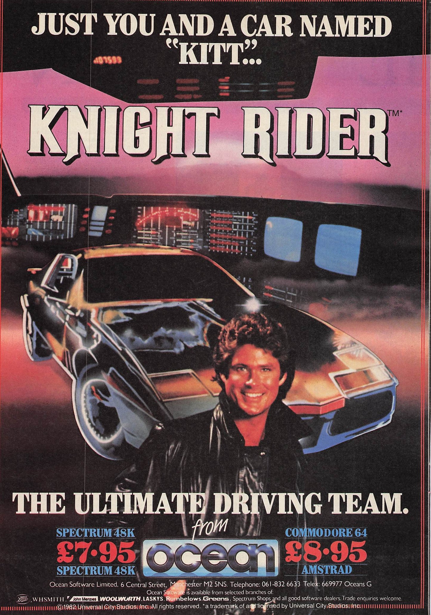 Original printed advert for Knight Rider from 1986