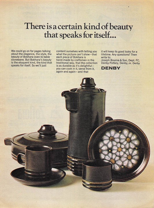 Original printed advert for Denby from 1969