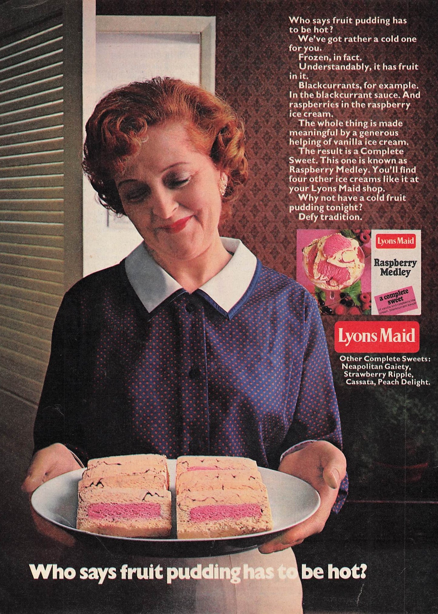 Original printed advert for Lyons Maid Raspberry from 1969