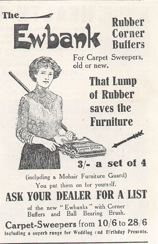 Original small printed advert for Ewbank Carpet Sweepers 1911