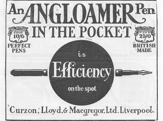 Original small printed advert for Angloamer Pens 1906