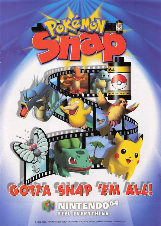 Original printed advert for Pokemon Snap N64 2001