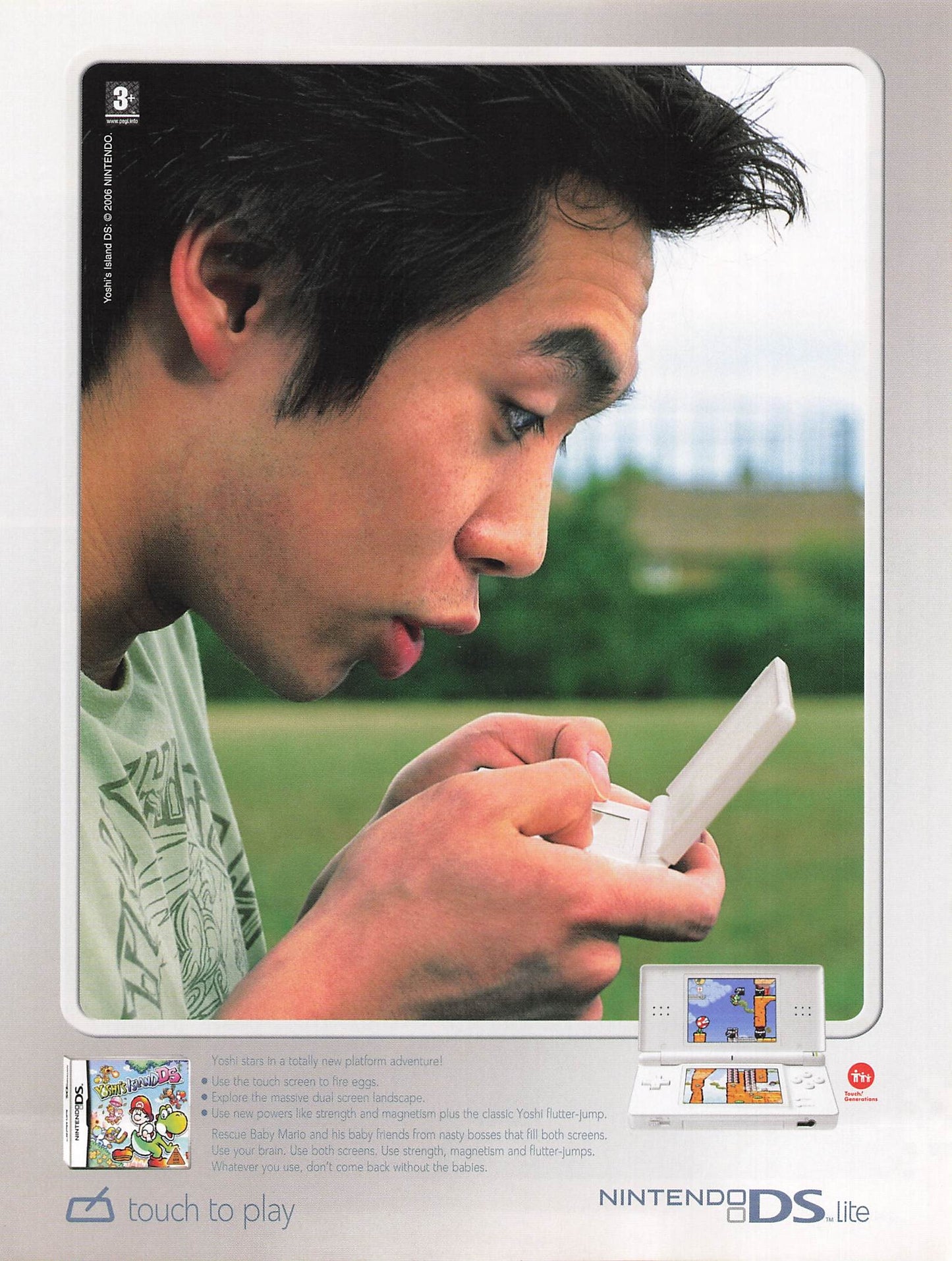 Original printed advert for Yoshi's Island DS 2006