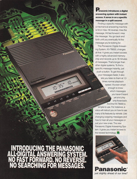Original printed advert for Panasonic Answering Machine from 1992