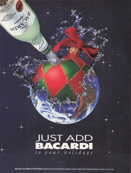 Original printed advert for Bacardi Holidays 1992