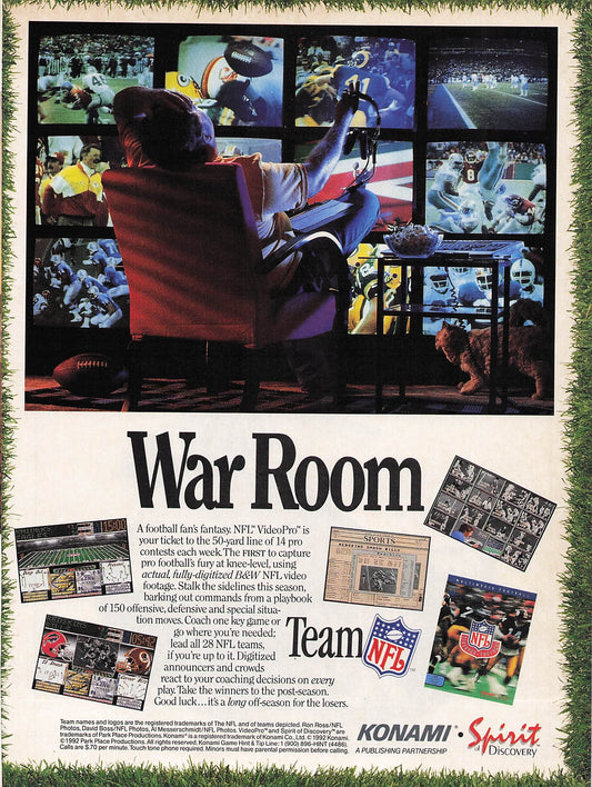 Original printed advert for NFL Video Pro 1992