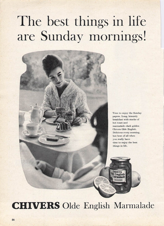 Original printed advert for Chivers Marmalade 1961
