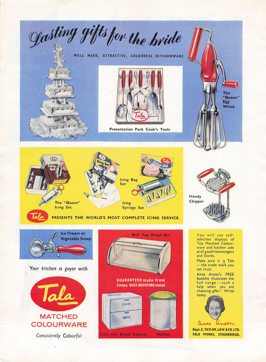 Original printed advert for Tala Kitchenware 1961