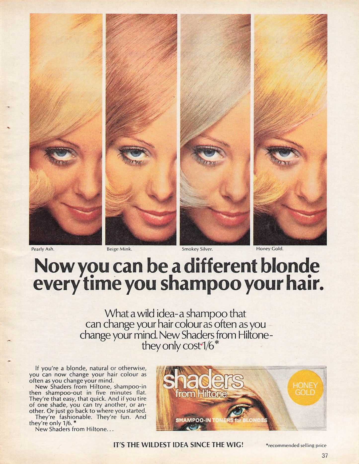 Original printed advert for Hiltone Shaders 1970