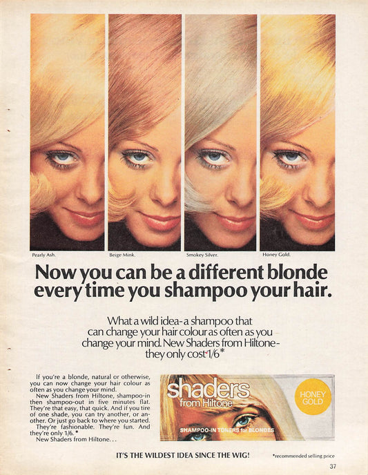Original printed advert for Hiltone Shaders 1970