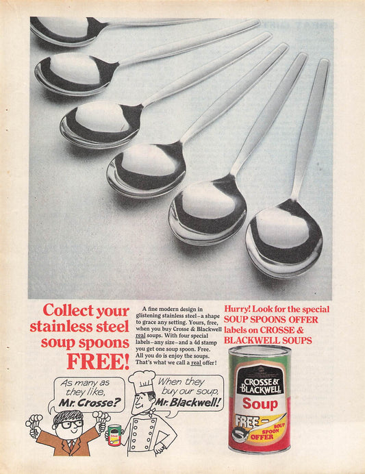 Original printed advert for Crosse & Blackwell Soup 1970