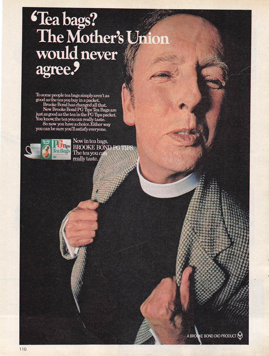Original printed advert for Brooke Bond PG Tips 1970
