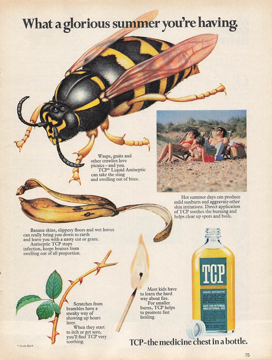 Original printed advert for TCP Antiseptic 1971