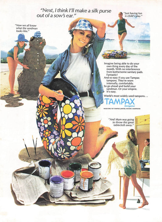Original printed advert for Tampax 1971