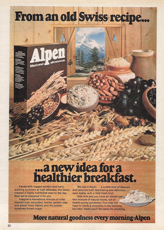 Original printed advert for Alpen 1971