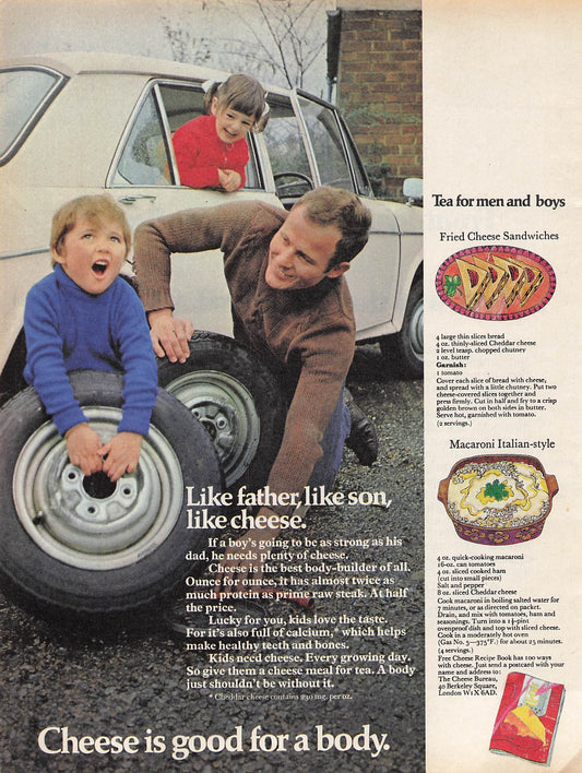 Original printed advert for British Cheese 1971
