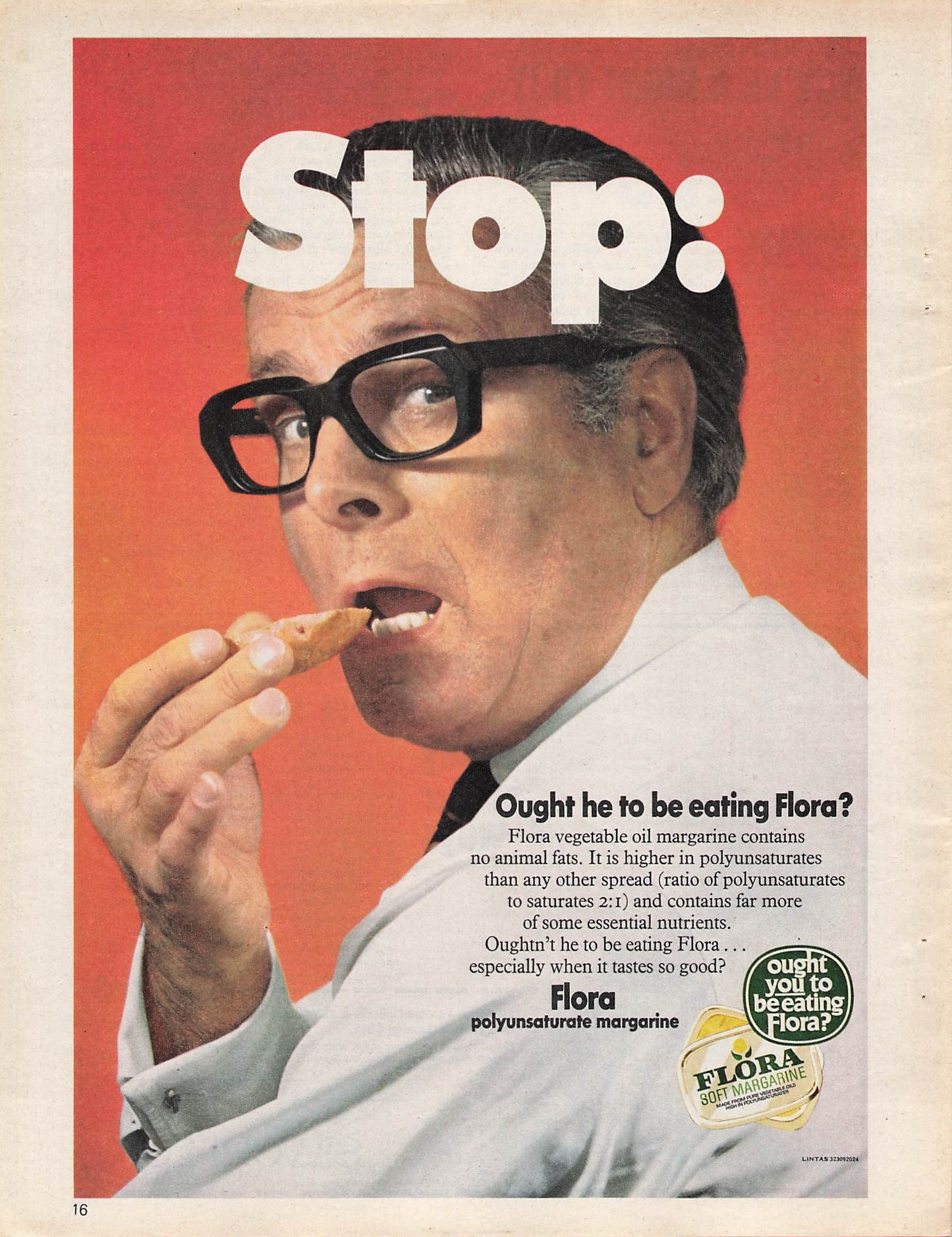 Original printed advert for Flora Margarine 1971